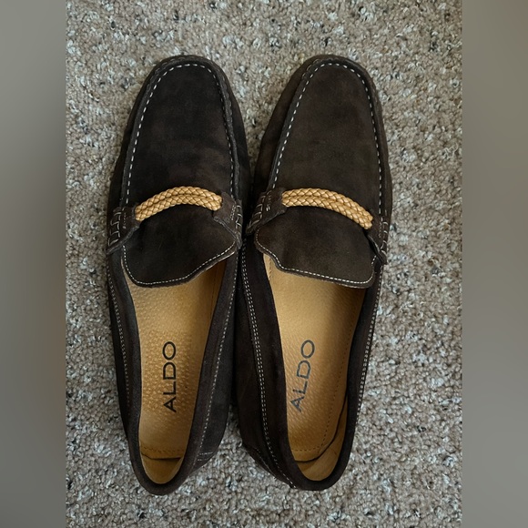 NWT - ALDO MEN Roxbury Suede Loafers In Brown - Picture 4 of 11
